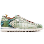 Harris Firenze 1913 Embossed Crocodile Sneakers Green