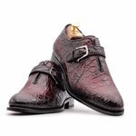 Harris Firenze 1913 Genuine Crocodile Buckle Shoes Marrone