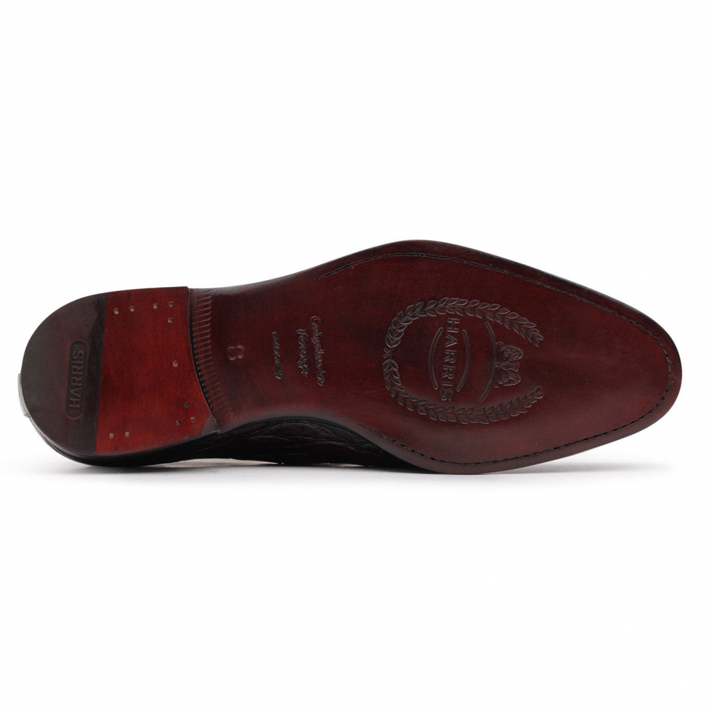 Harris Firenze 1913 Genuine Crocodile Buckle Shoes Marrone