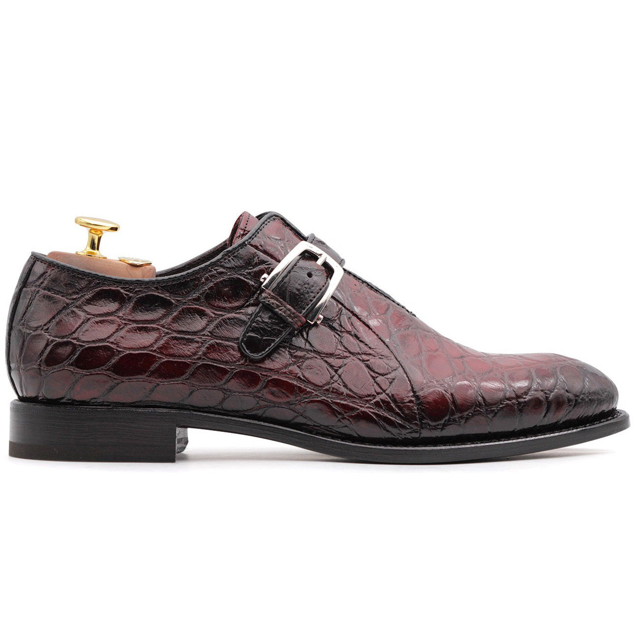 Harris Firenze 1913 Genuine Crocodile Buckle Shoes Marrone