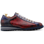 Harris Firenze 1913 Hand-Painted Leather Sneakers Red