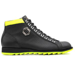 Harris Firenze 1913 Kubrik Embossed Leather Ankle Boots Black
