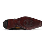 Harris Firenze 1913 Leather Monkstrap Wingtip Shoes Brown