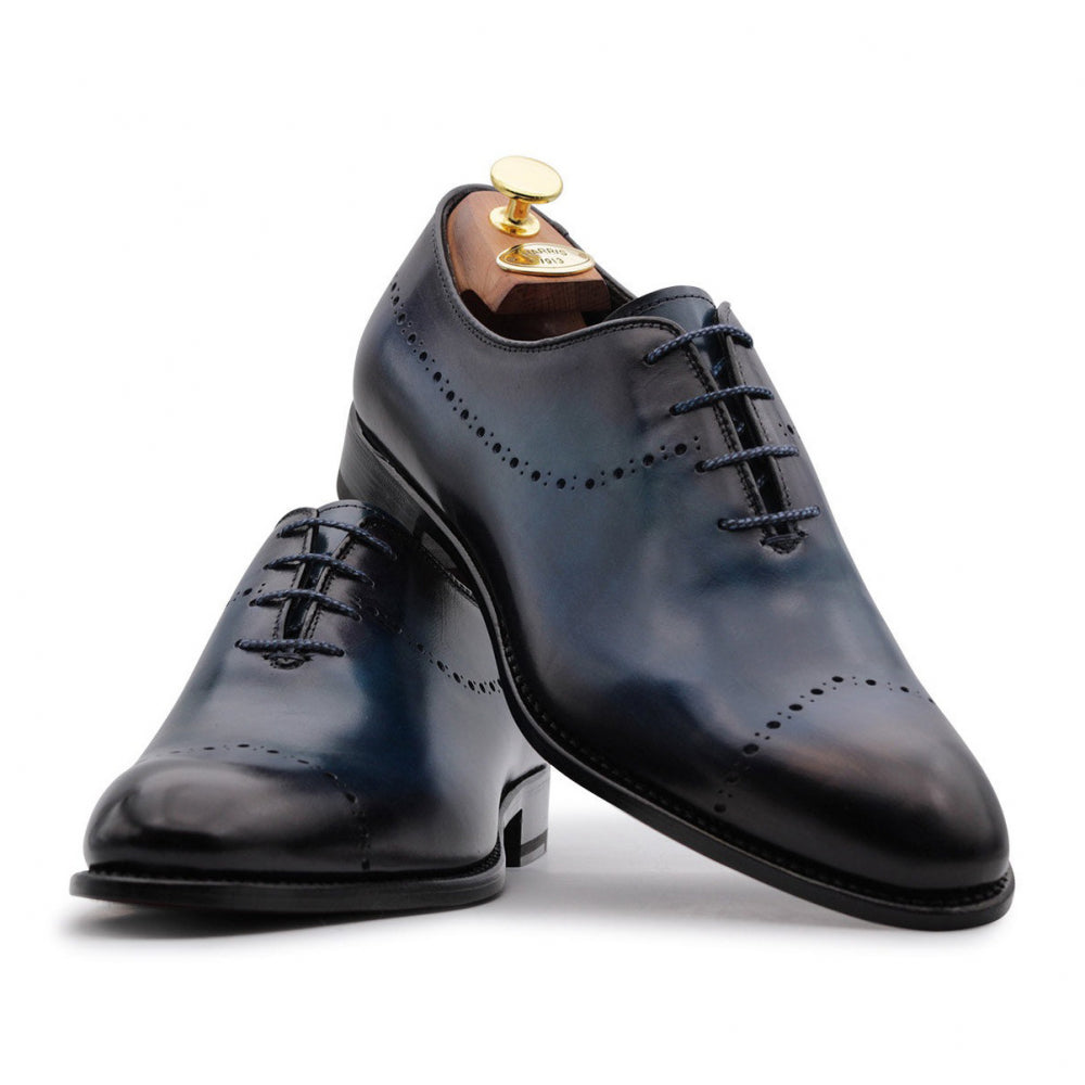 HARRISハリス フィレンツェ1913 シングルバックルレザーシューズ ブルー Harris Firenze 1913 Single Buckle Leather Shoes Blue