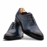Harris Firenze 1913 Leather Stringed Shoes Blue