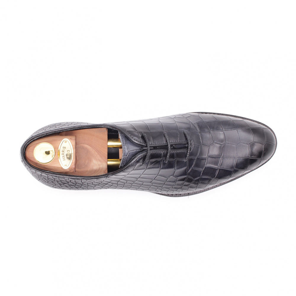 Harris Firenze 1913 Leather Stringed Wholecut Shoes Black