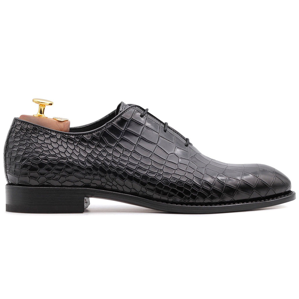 Harris Firenze 1913 Leather Stringed Wholecut Shoes Black