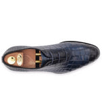 Harris Firenze 1913 Leather Stringed Wholecut Shoes Blue