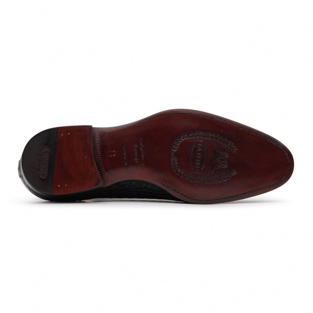 Harris Firenze 1913 Leather Stringed Wholecut Shoes Blue