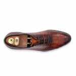 Harris Firenze 1913 Leather Stringed Wholecut Shoes Brown