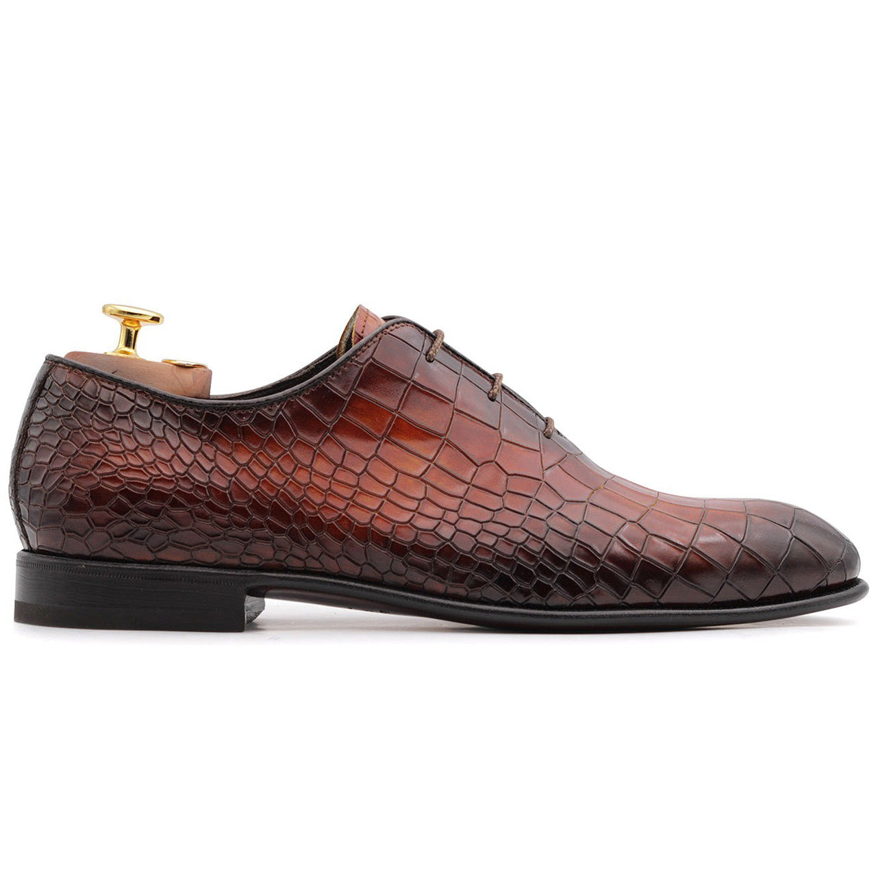 Harris Firenze 1913 Leather Stringed Wholecut Shoes Brown