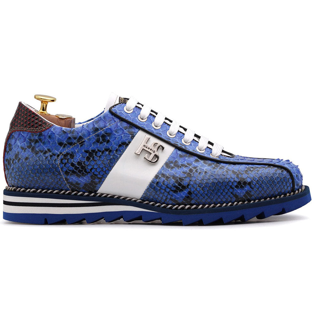 Harris Firenze 1913 Natural Python Sneakers Blue