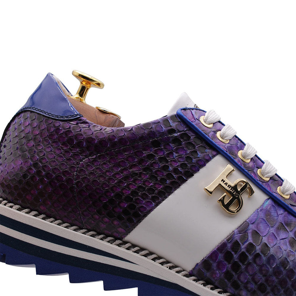 Harris Firenze 1913 Natural Python Sneakers Viola
