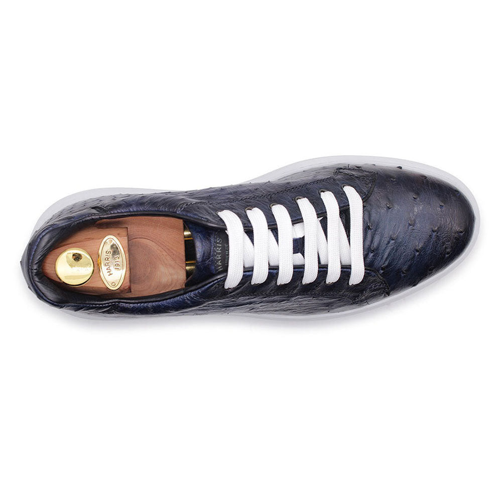 Harris Firenze 1913 Ostrich Leather Sneakers Blue