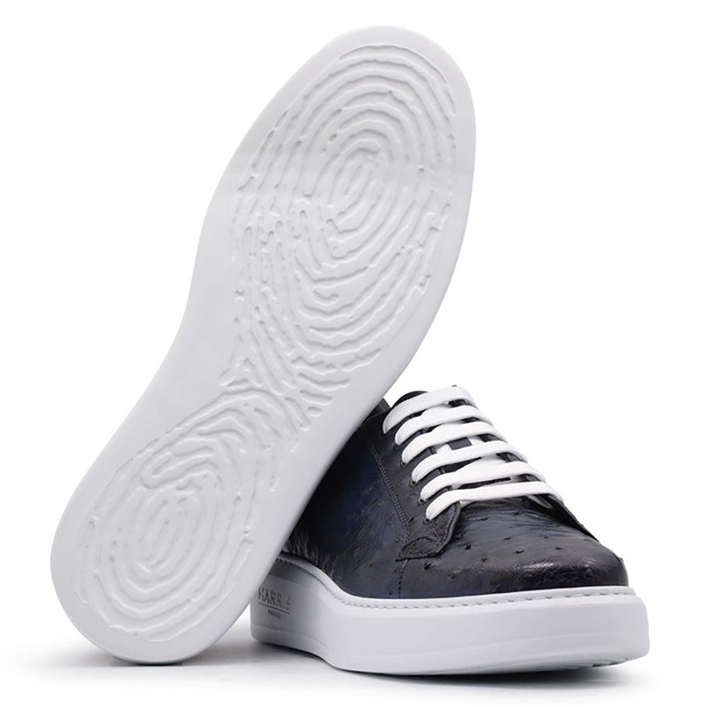 Harris Firenze 1913 Ostrich Leather Sneakers Blue