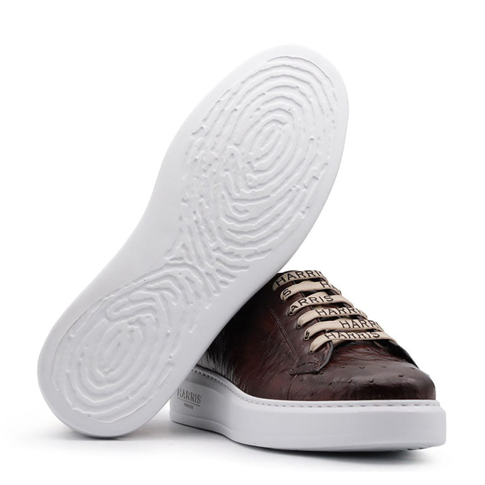 Harris Firenze 1913 Ostrich Leather Sneakers Brown