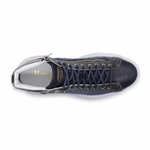 Harris Firenze 1913 Ostrich Print Calfskin Hi-Top Sneakers Blue