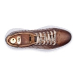 Harris Firenze 1913 Ostrich Print Leather Sneakers Brown