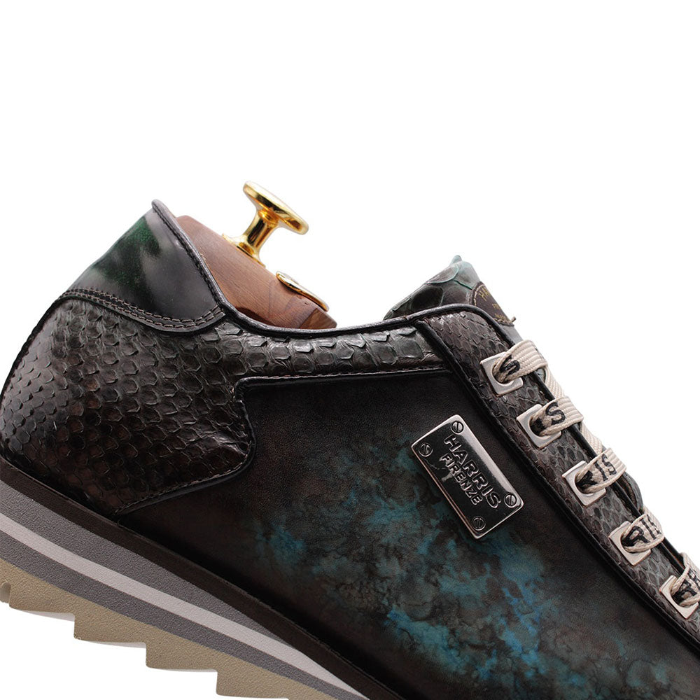 Harris Firenze 1913 Penelope Premium Leather Sneakers Green