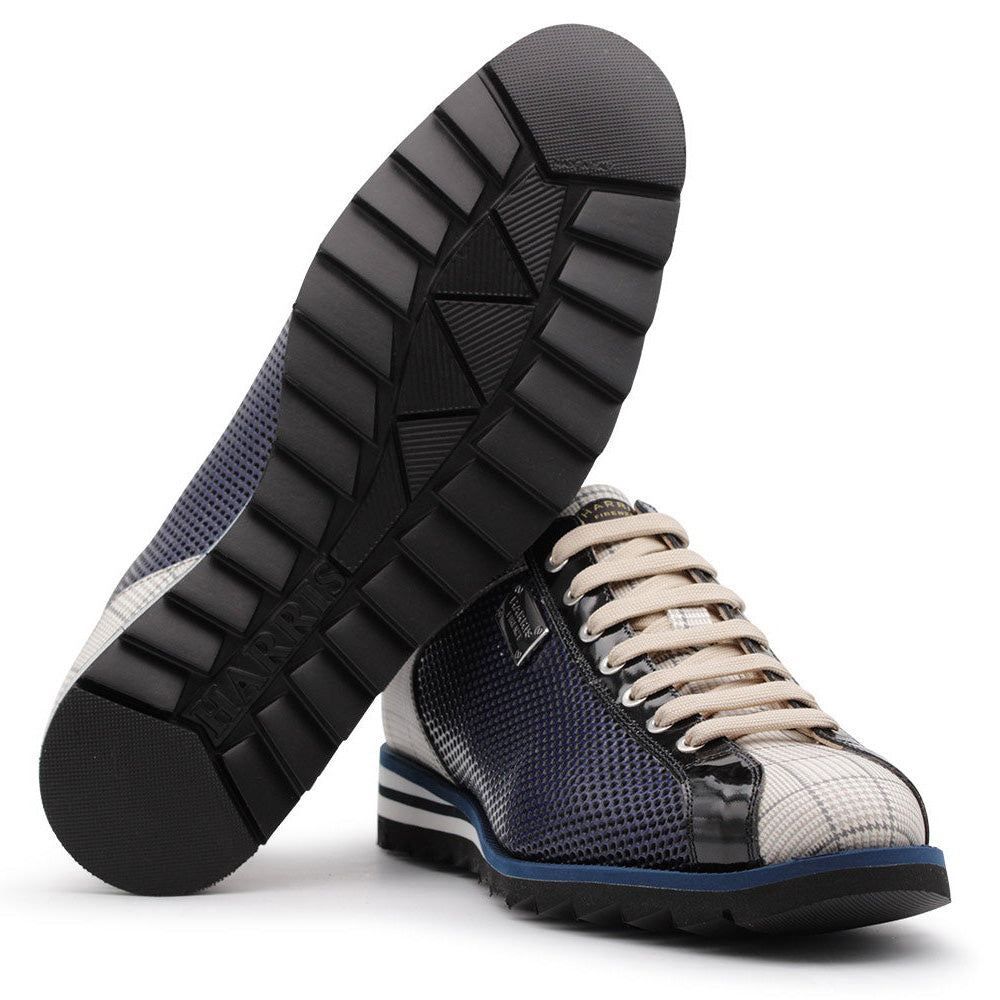 Harris Firenze 1913 Perforated Suede Sneakers Blue