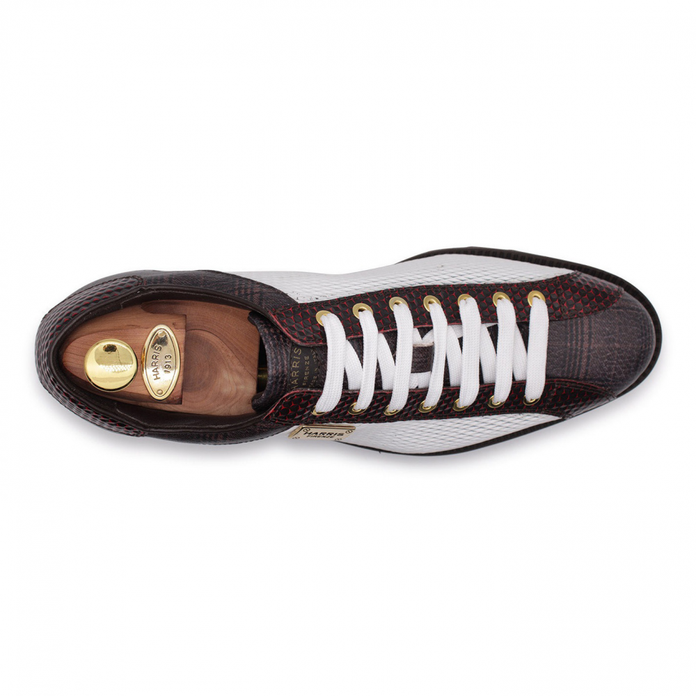 Harris Firenze 1913 Perforated Suede Sneakers White