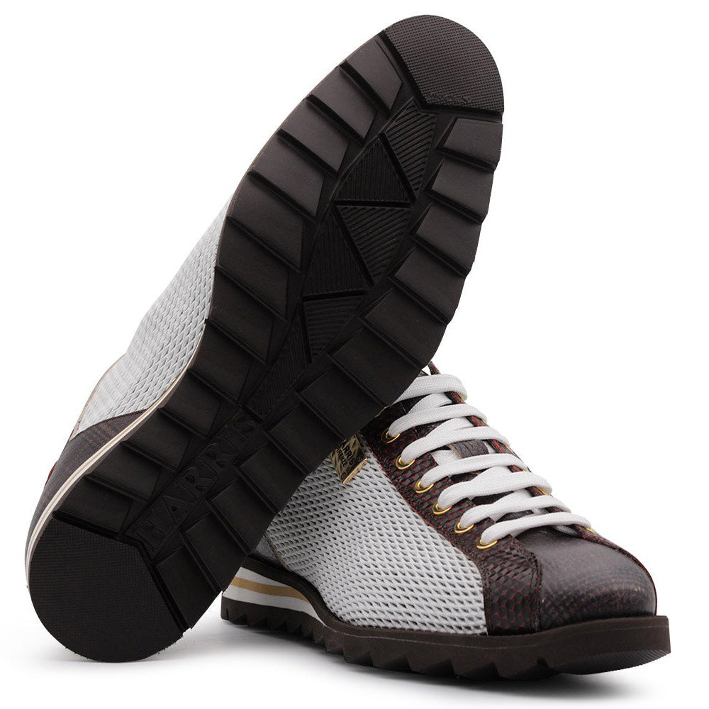 Harris Firenze 1913 Perforated Suede Sneakers White