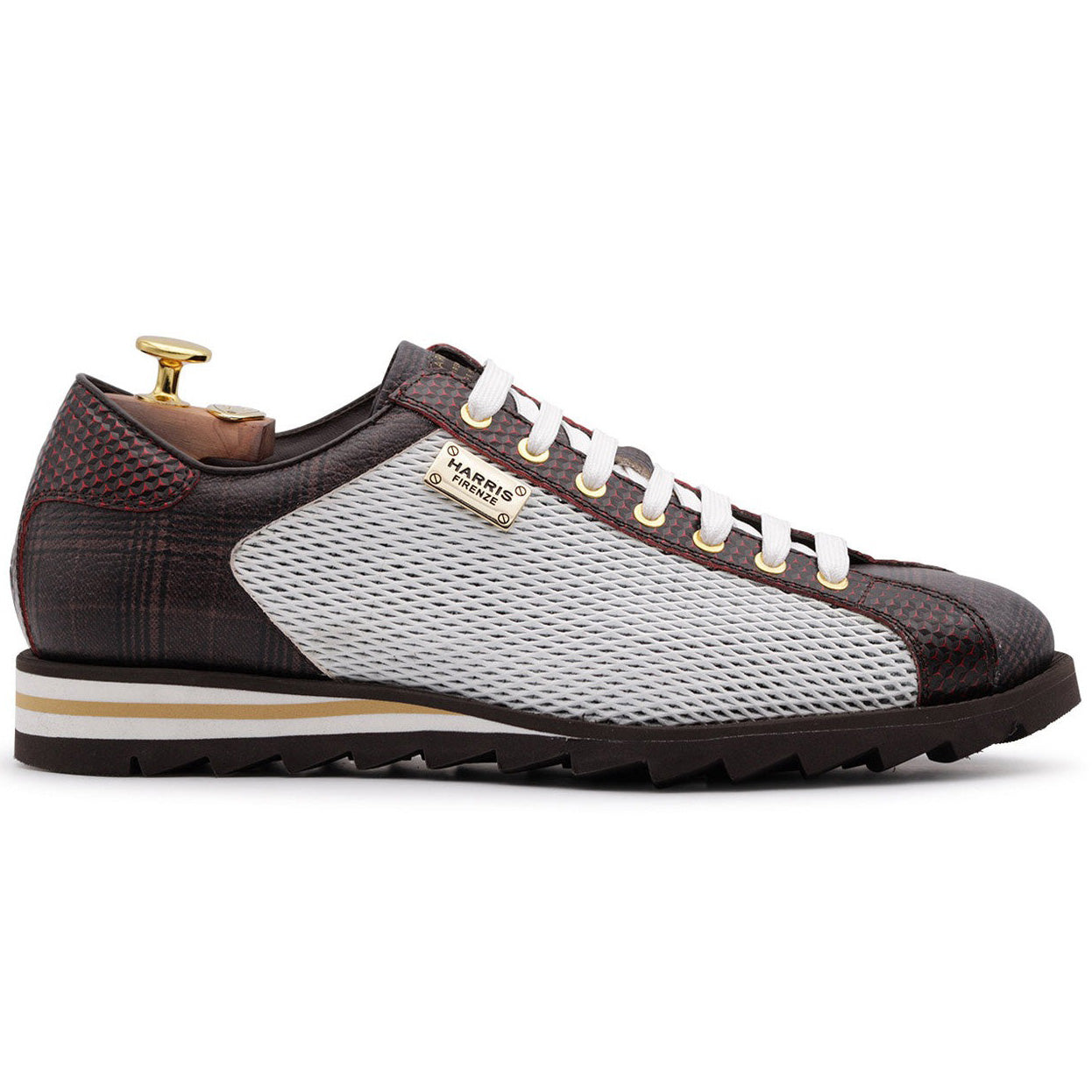 Harris Firenze 1913 Perforated Suede Sneakers White