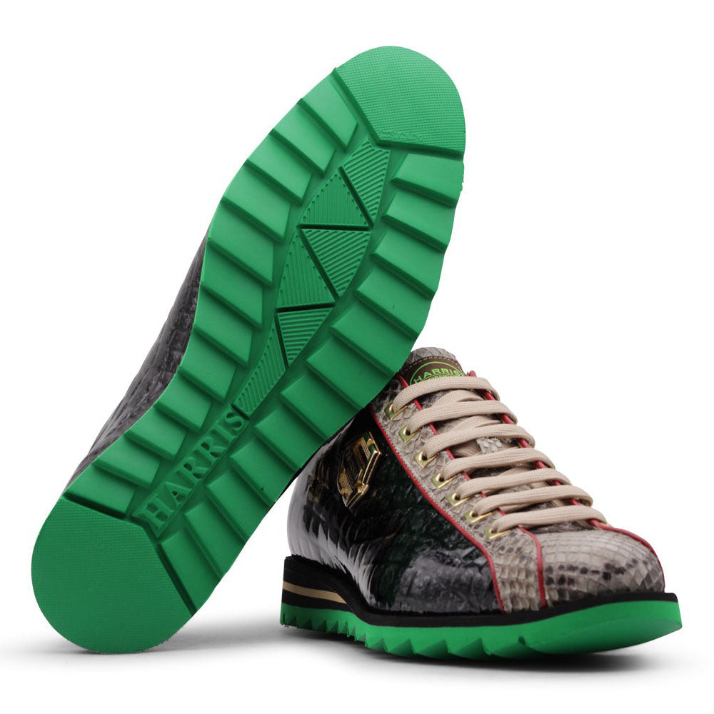 Harris Firenze 1913 Premium Leather Details Sneakers Green