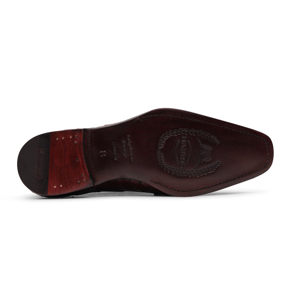 Harris Firenze 1913 Premium Ostrich Leather Oxford Shoes Brown