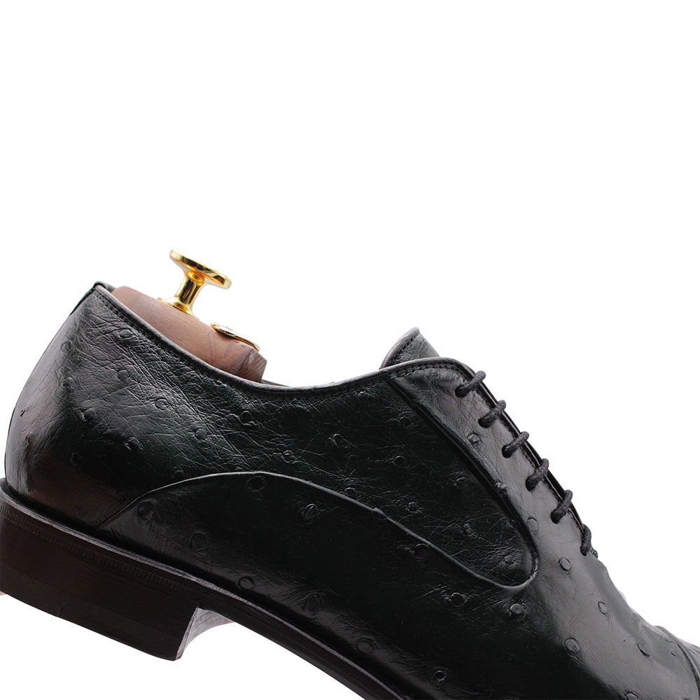 Harris Firenze 1913 Premium Ostrich Leather Oxford Shoes Green