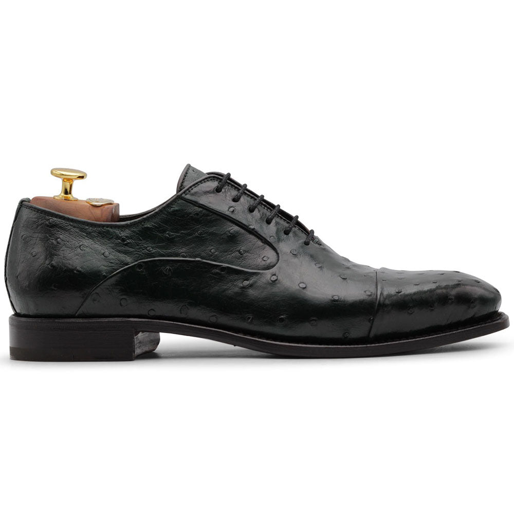 Harris Firenze 1913 Premium Ostrich Leather Oxford Shoes Green