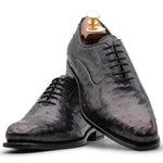 Harris Firenze 1913 Premium Ostrich Leather Oxford Shoes Grigi
