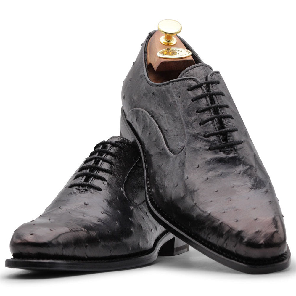 Harris Firenze 1913 Premium Ostrich Leather Oxford Shoes Grigi