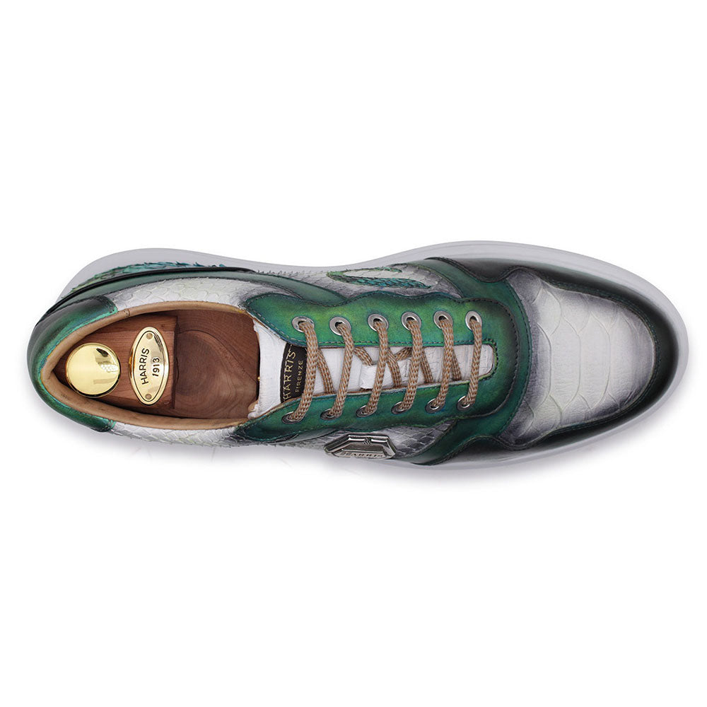 Harris Firenze 1913 Python / Calfskin Sneakers Green