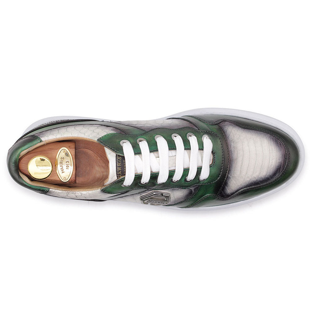 Harris Firenze 1913 Python / Calfskin Sneakers Verde