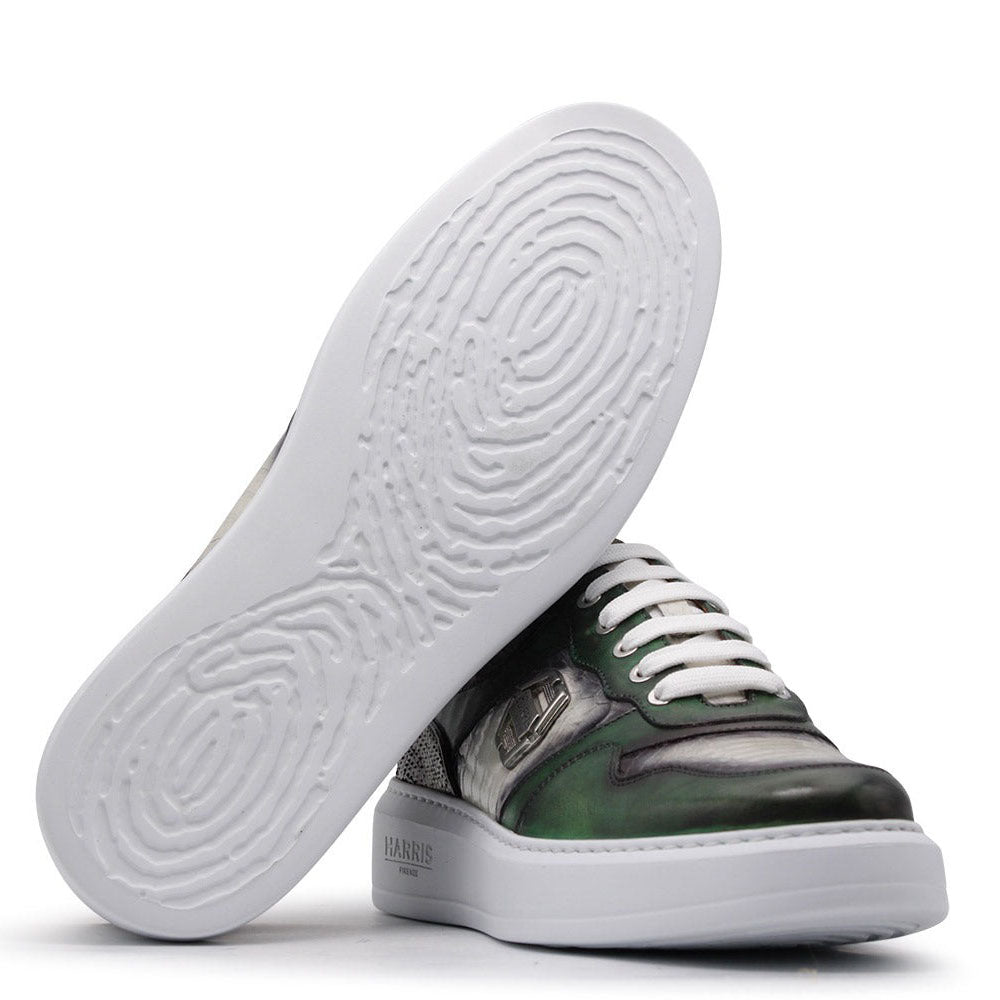 Harris Firenze 1913 Python / Calfskin Sneakers Verde