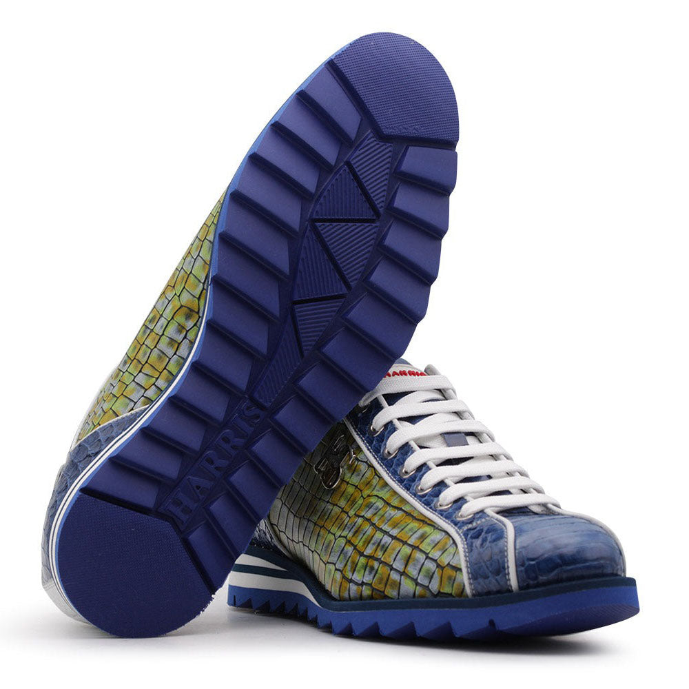 Harris Firenze 1913 Python / Crocodile Print Sneakers Green