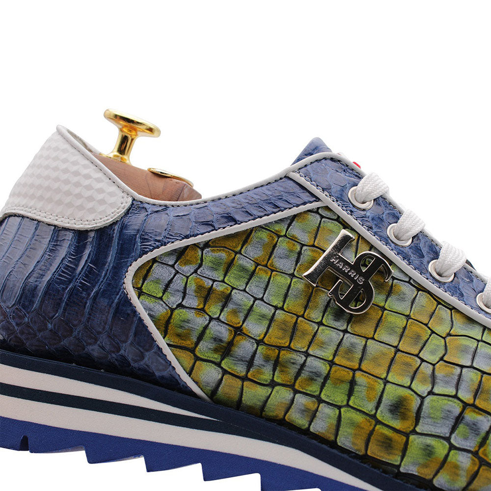 Harris Firenze 1913 Python / Crocodile Print Sneakers Green