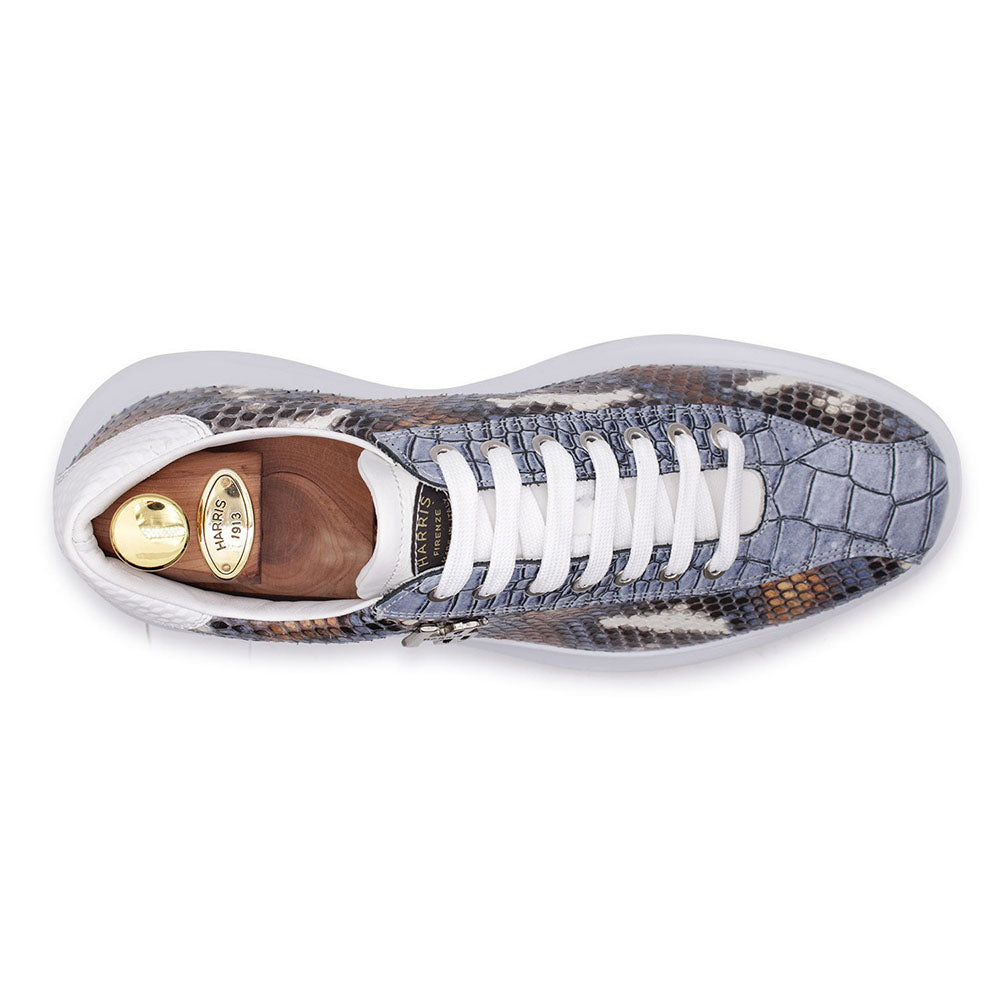 Harris Firenze 1913 Python / Crocodile Print Sneakers Multicolor