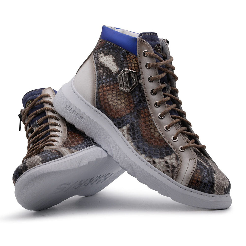 Harris Firenze 1913 Python Leather Boots Multicolor