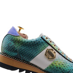 Harris Firenze 1913 Python Leather Sneakers Green