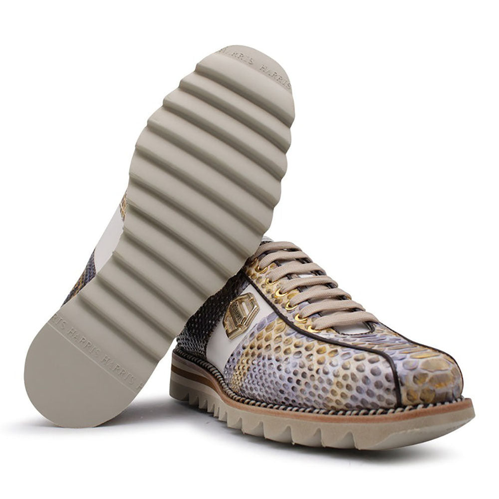 Harris Firenze 1913 Python Leather Sneakers Viola
