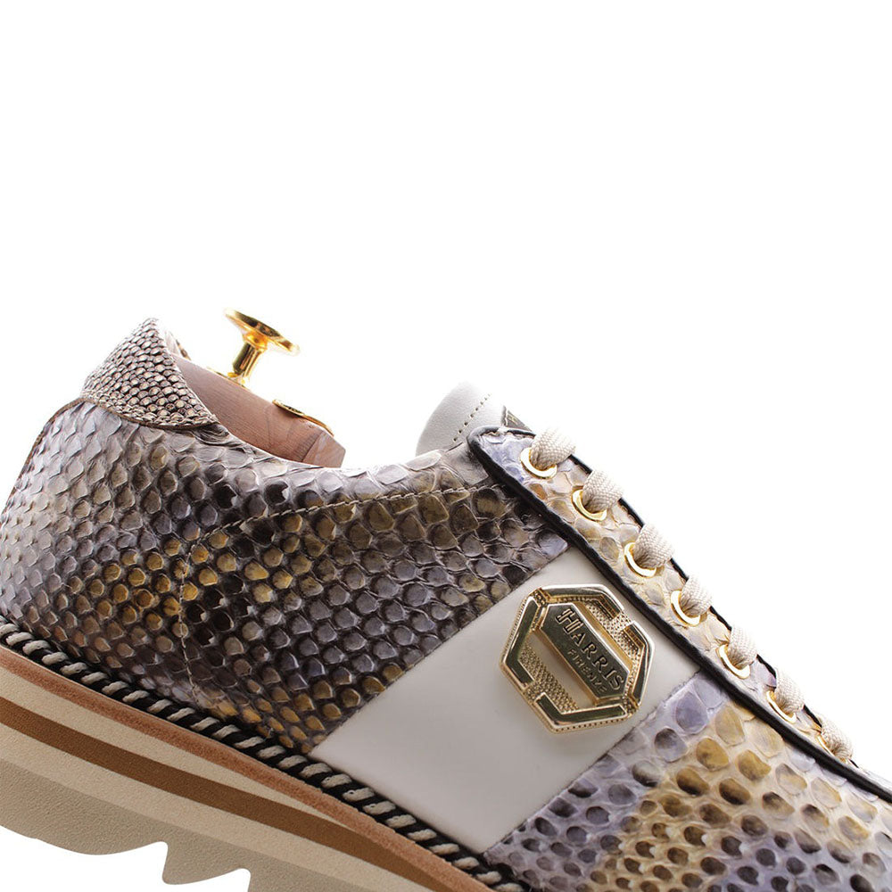 Harris Firenze 1913 Python Leather Sneakers Viola