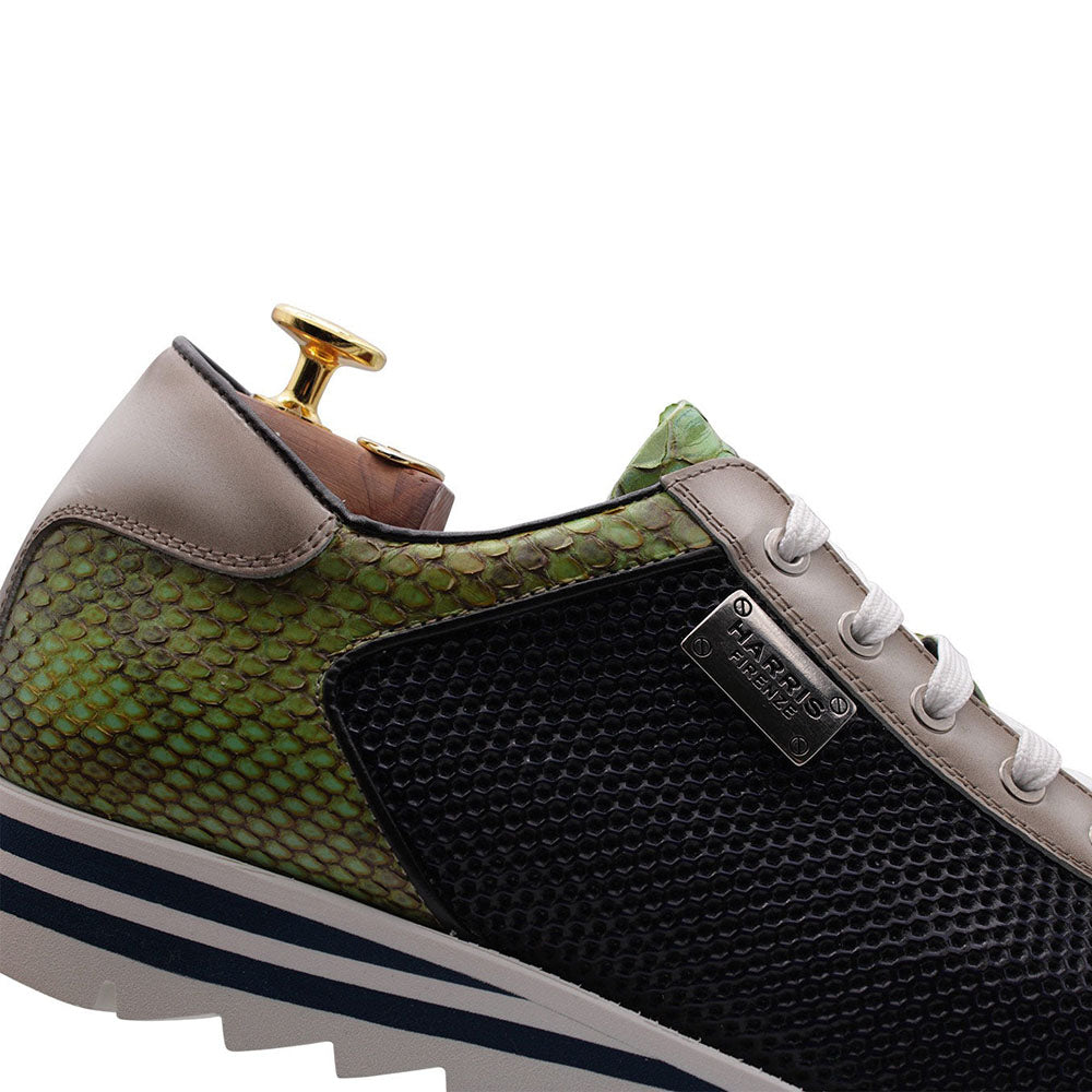 Harris Firenze 1913 Python / Suede Leather Sneakers Blue