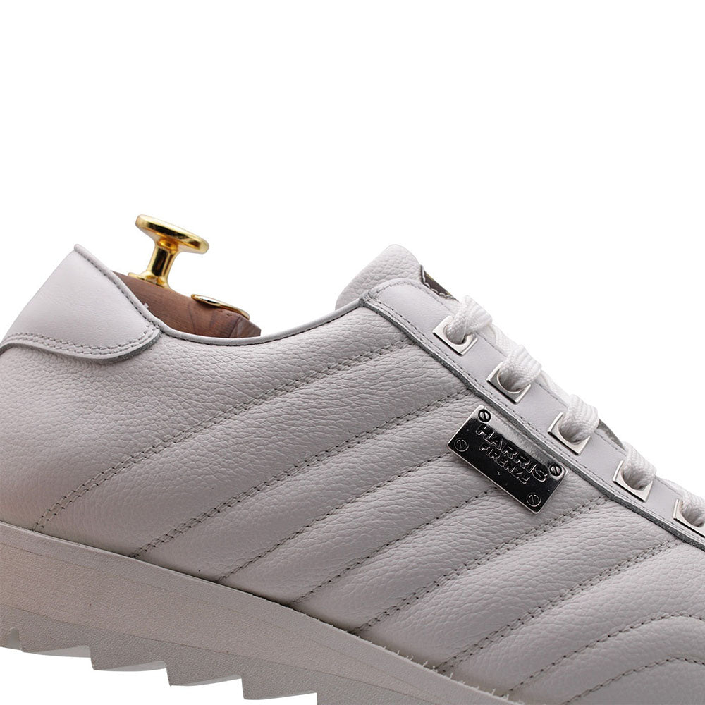 Harris Firenze 1913 Quilt Calfskin Sneakers White