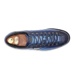 Harris Firenze 1913 Quilted Stitching Leather Sneakers Blue  