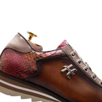 Harris Firenze 1913 Red Astrea Premium Leather Sneakers Brown