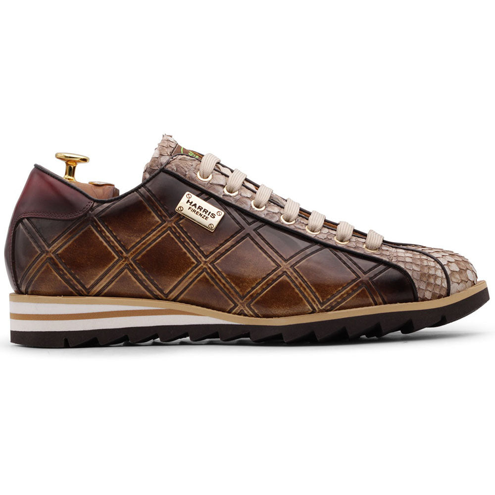 Harris Firenze 1913 Refined Details Leather Sneakers Brown