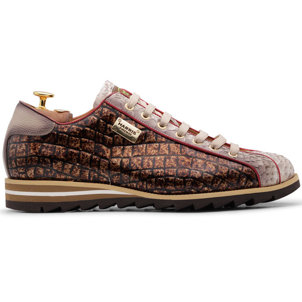 Harris Firenze 1913 Refined Details Leather Sneakers Brown
