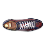 Harris Firenze 1913 Refined Details Leather Sneakers Red